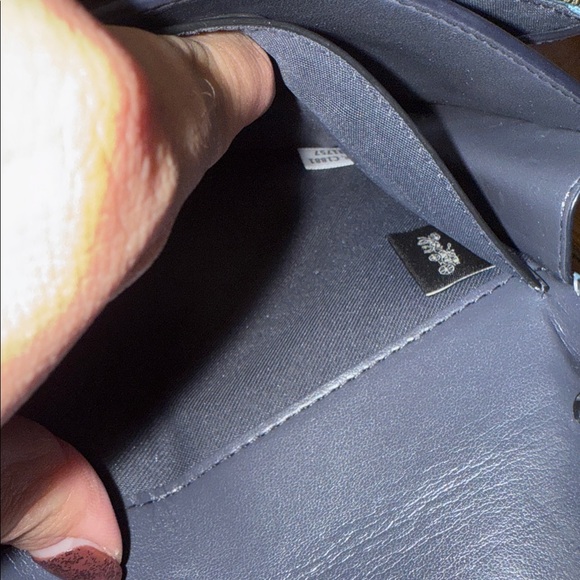 Coach Heart Appliqué Blue Women's Bag Clutch Crossbody - Picture 9 of 9